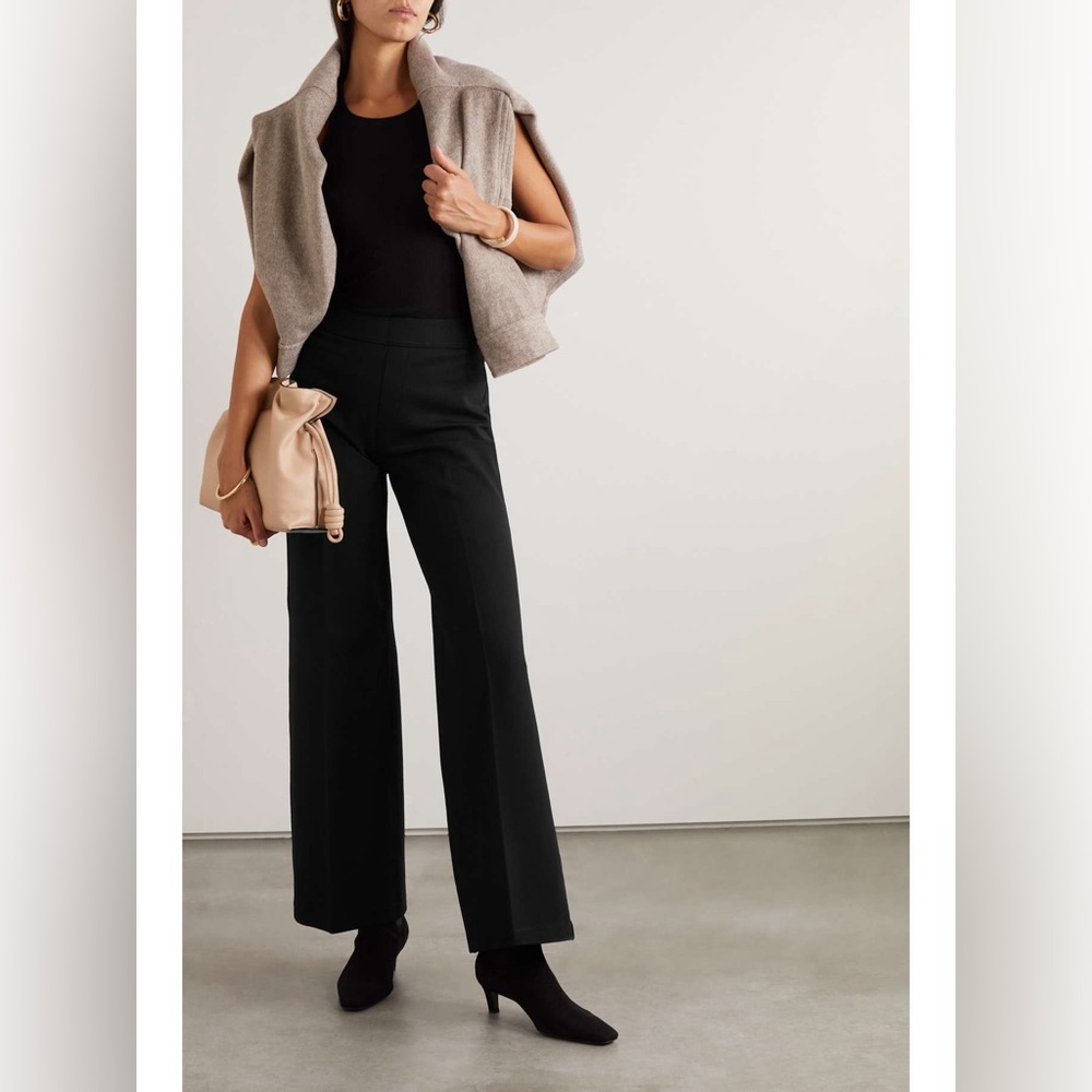 SPANX SPANXsupersmooth™ PerfectFit stretch-ponte wide-leg pants Black Medium EUC - Picture 2 of 6